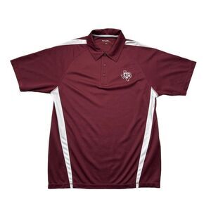 Sport Tek Texas A&M Polo Men's Size Large Maroon Embroidered Athletic Golf Shirt